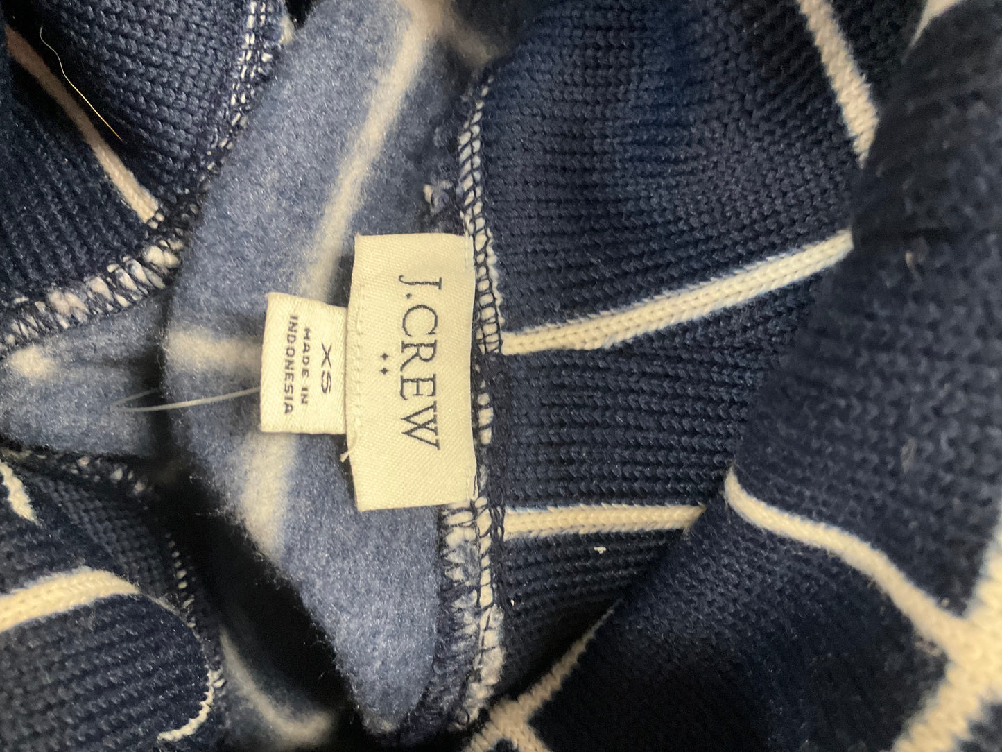 Sweater By J. Crew In Blue & White, Size: Xs