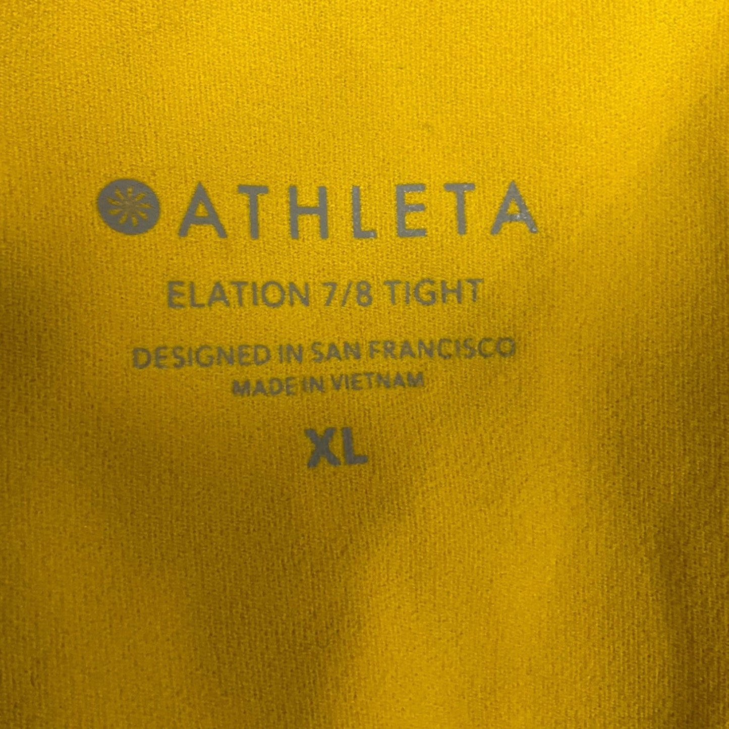 Athletic Leggings By Athleta In Yellow, Size: Xl