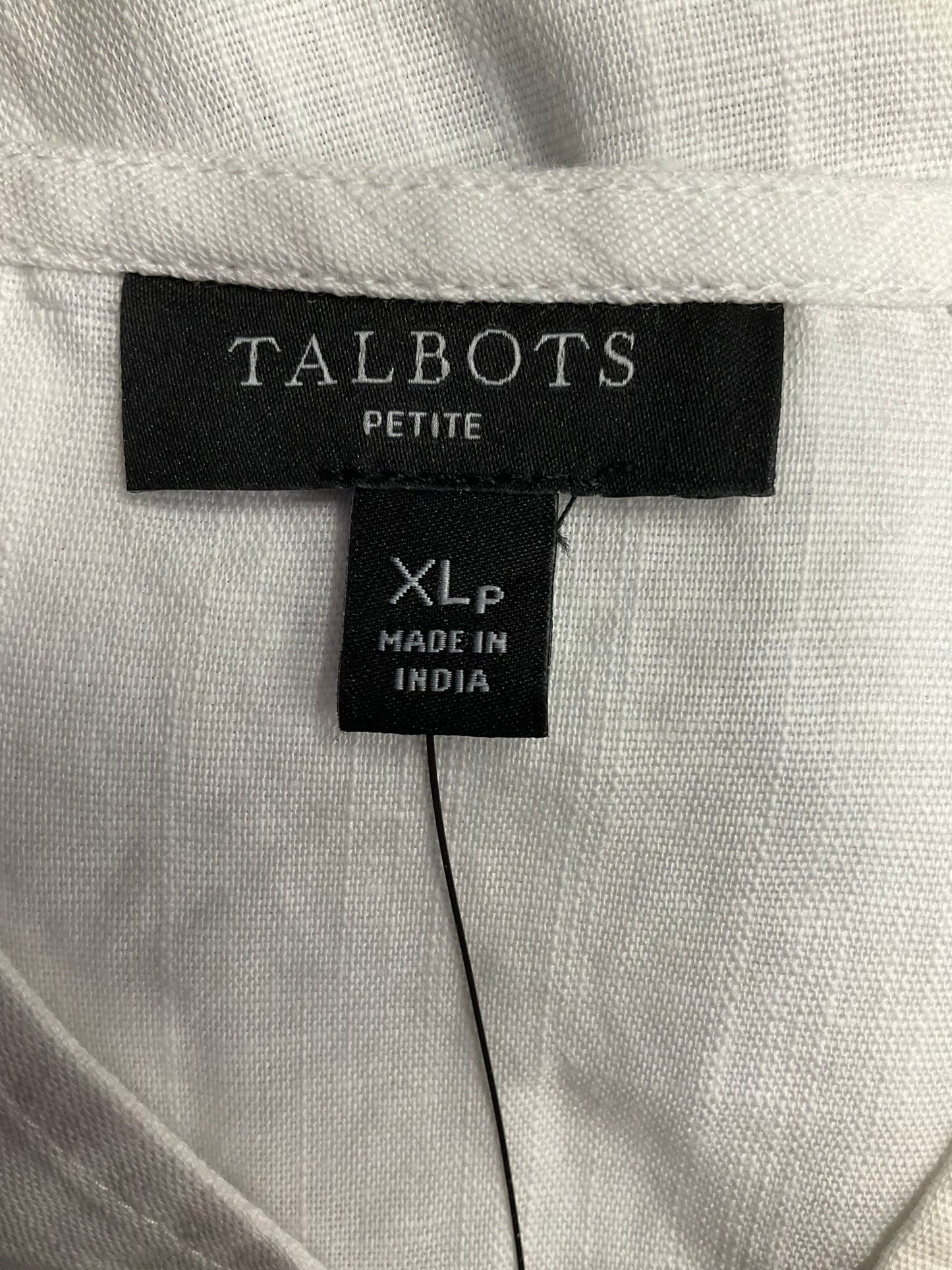 White Top Sleeveless Talbots, Size Xl