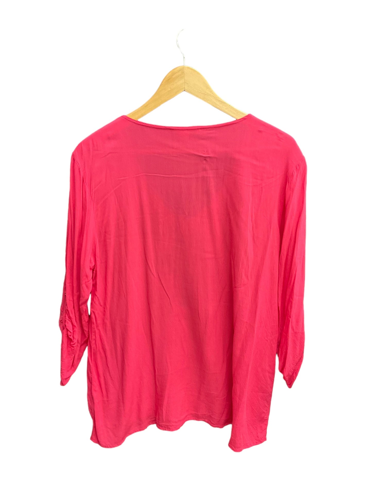 Pink Top 3/4 Sleeve Grand And Greene, Size Xl