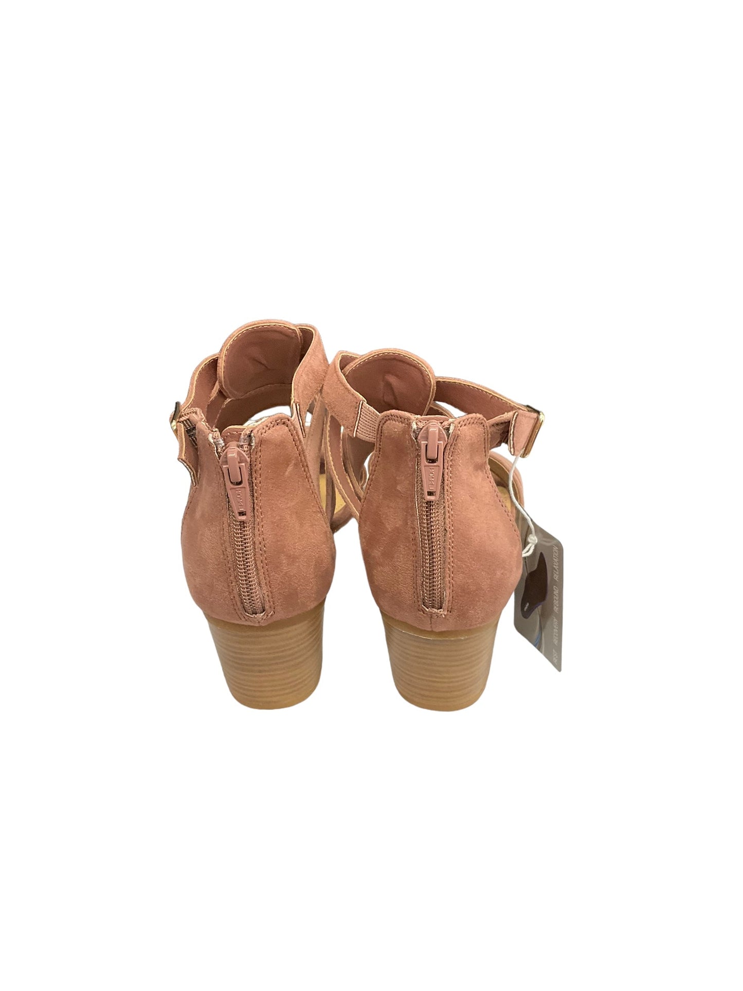 Tan Shoes Heels Block Sonoma, Size 9.5