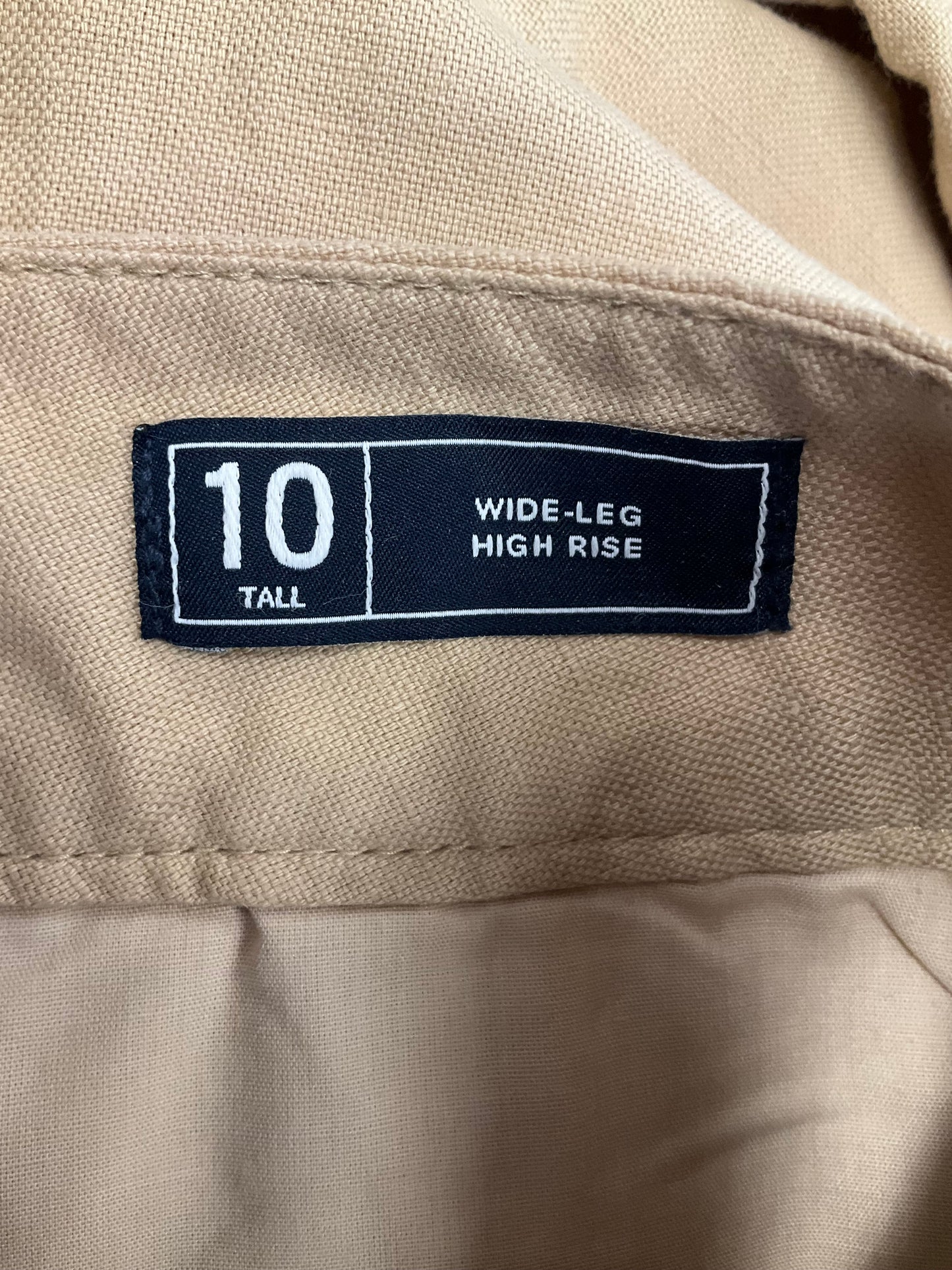 Tan Pants Wide Leg Gap, Size 10