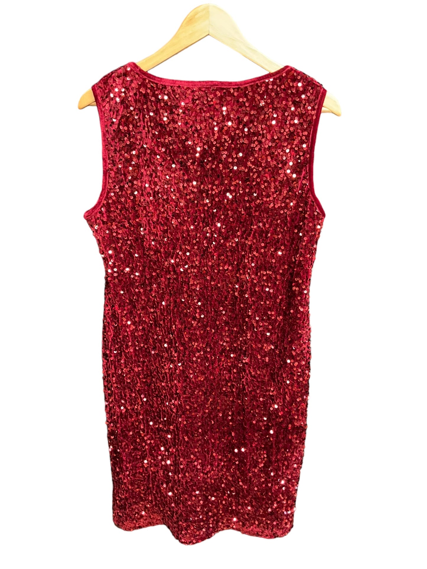 Red Dress Casual Midi Nina Leonard, Size L