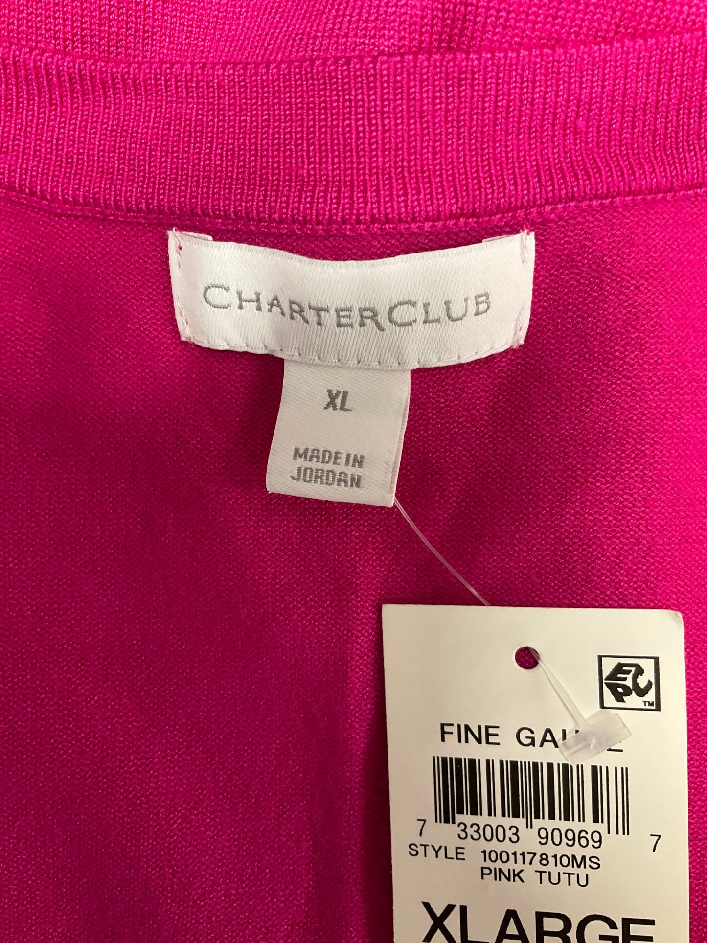 Pink Cardigan Charter Club, Size Xl