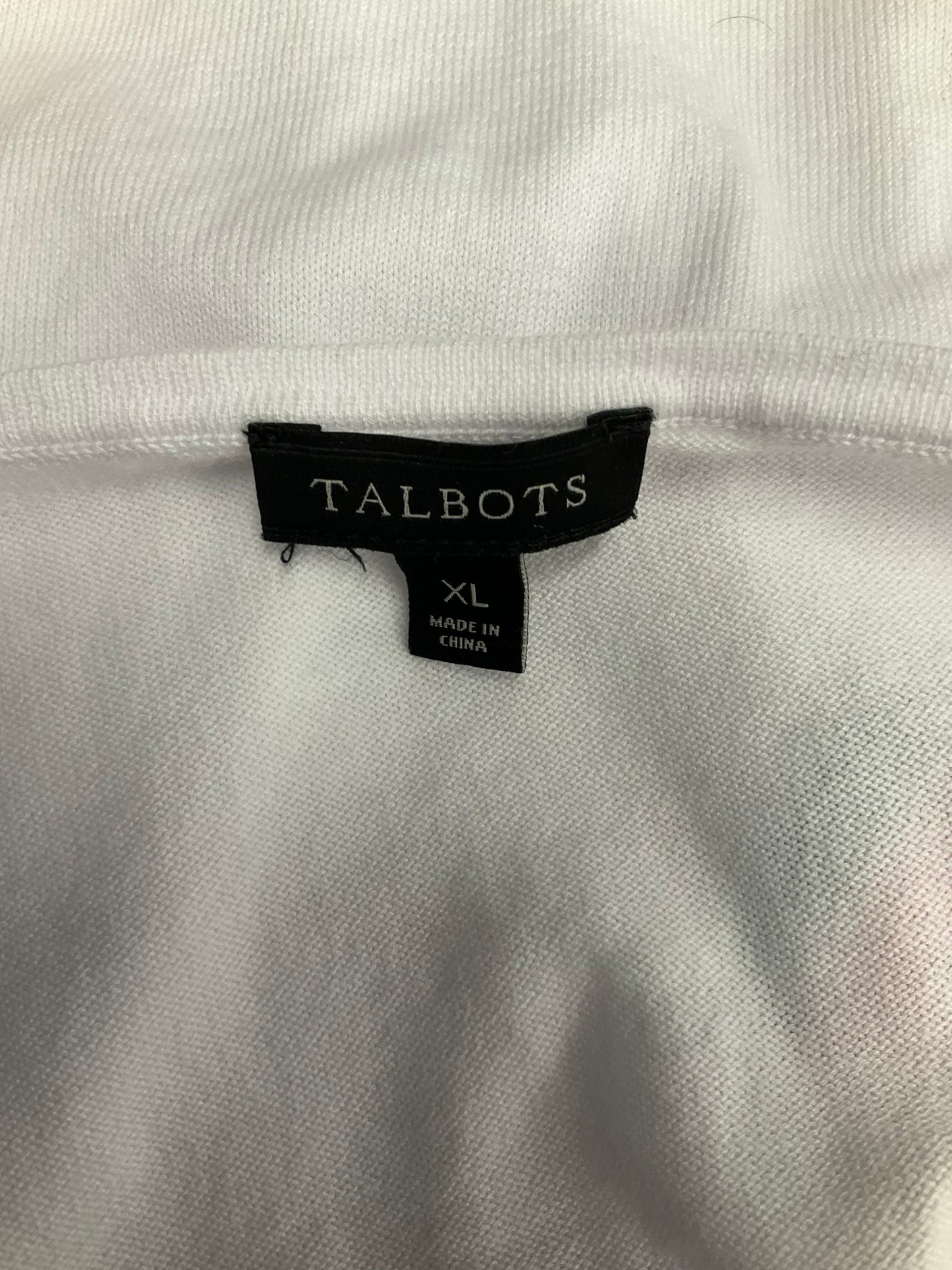 White Top Short Sleeve Talbots, Size Xl