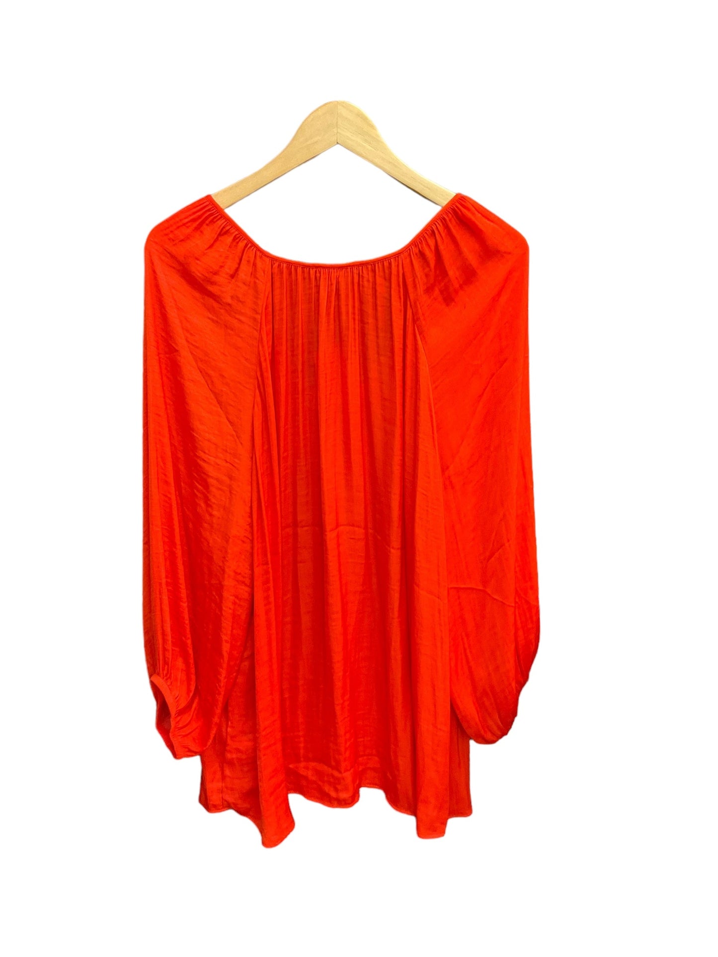 Orange Top Long Sleeve Jones And Co, Size 3x