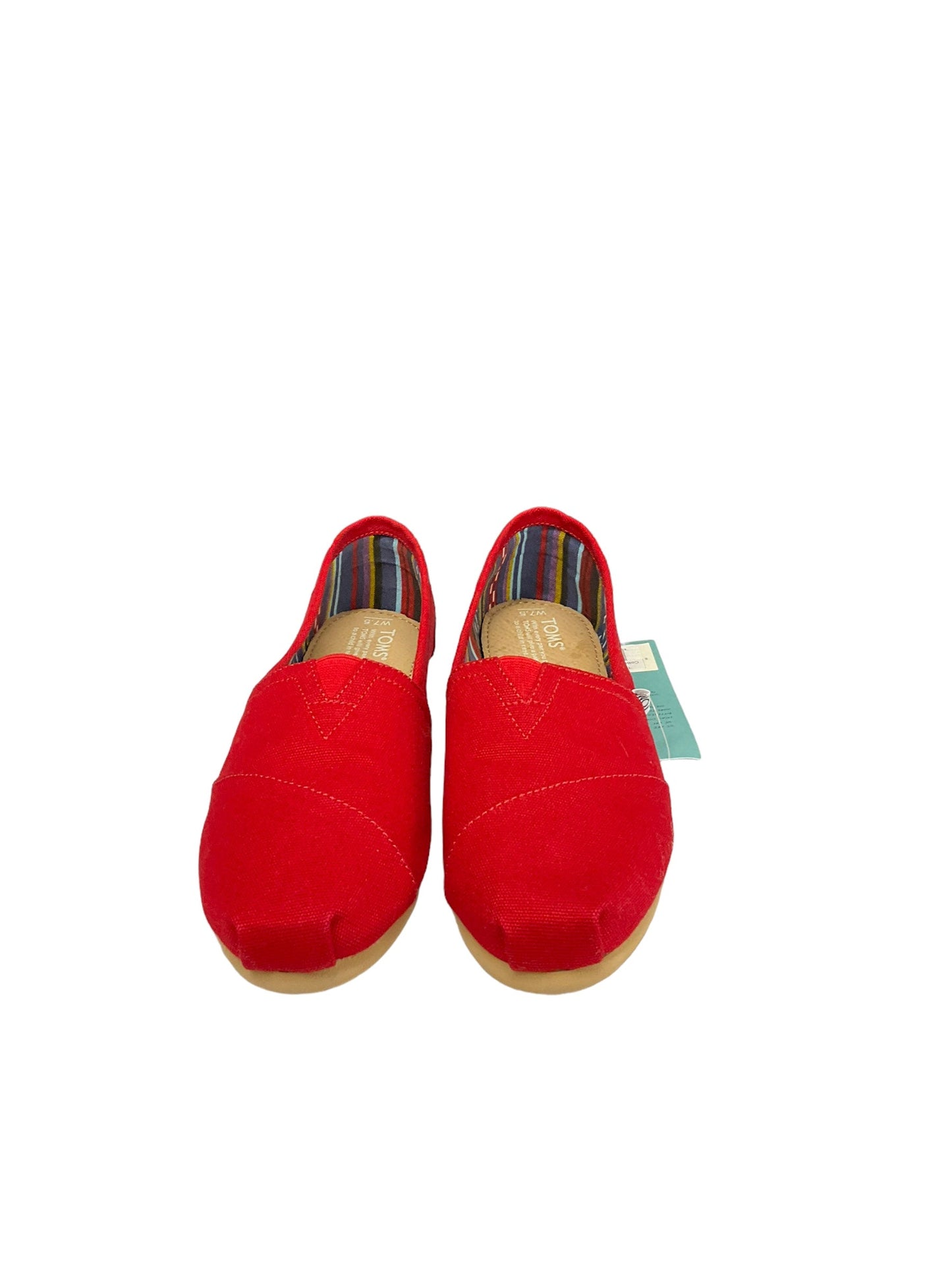 Red Shoes Flats Toms, Size 7.5