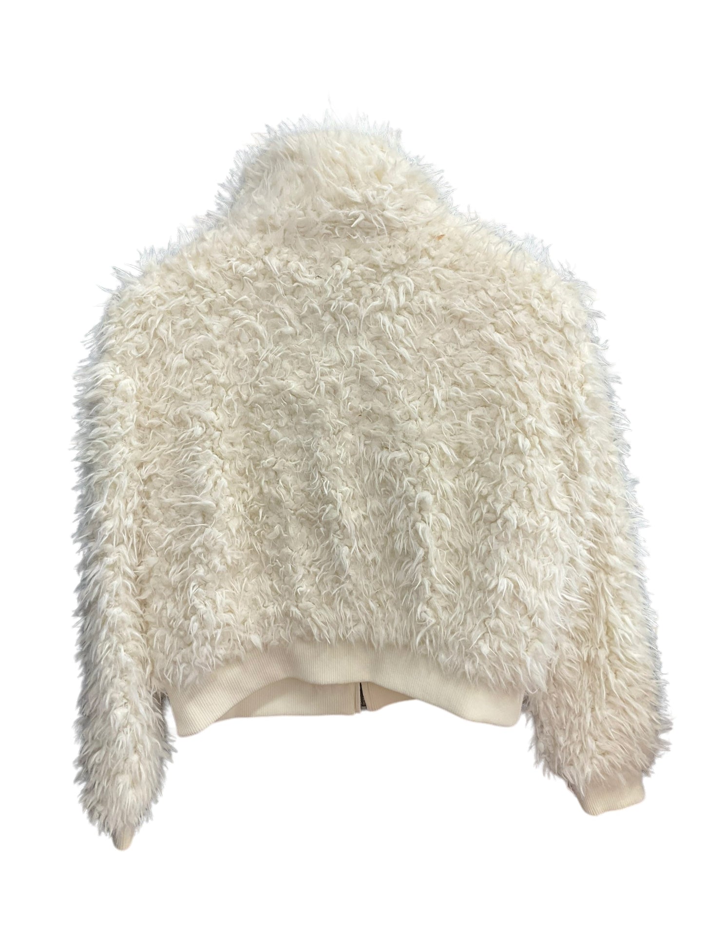 Cream Jacket Faux Fur & Sherpa Aeropostale, Size M