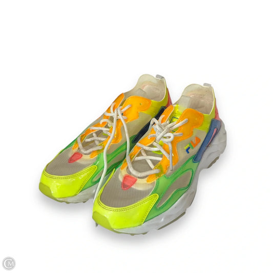 Shoes Athletic By Fila In Rainbow Print, Size: 7.5