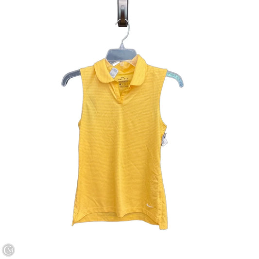 Athletic Tank Top By Nike Apparel In Yellow, Size: Xs