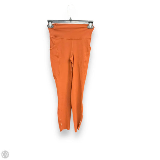 Athletic Leggings By Lululemon In Orange, Size: 4