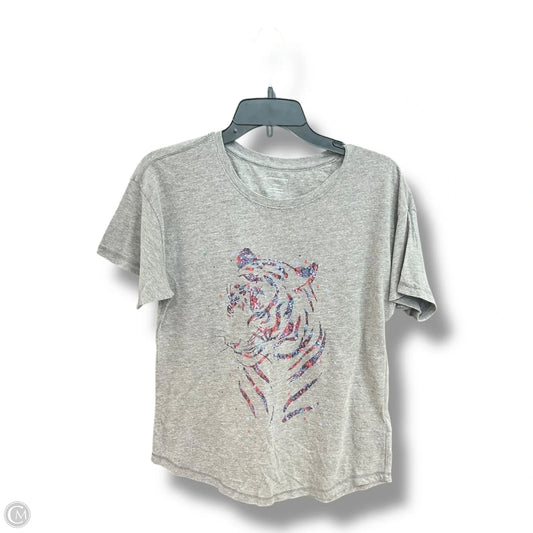 Top Short Sleeve Basic By Anthropologie In Grey, Size: Xs