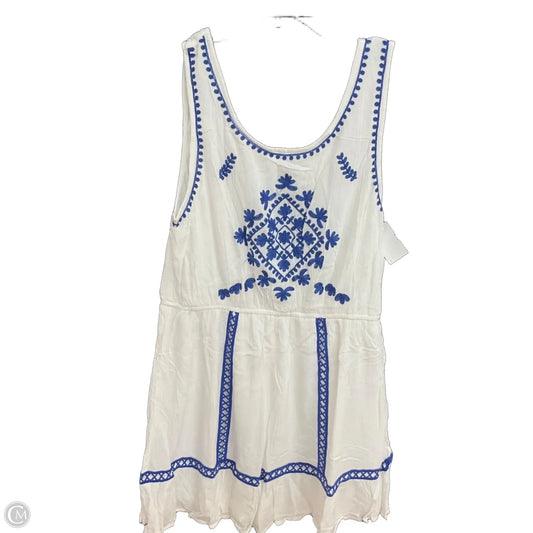 Dress Casual Short By Entro In Blue & White, Size: L