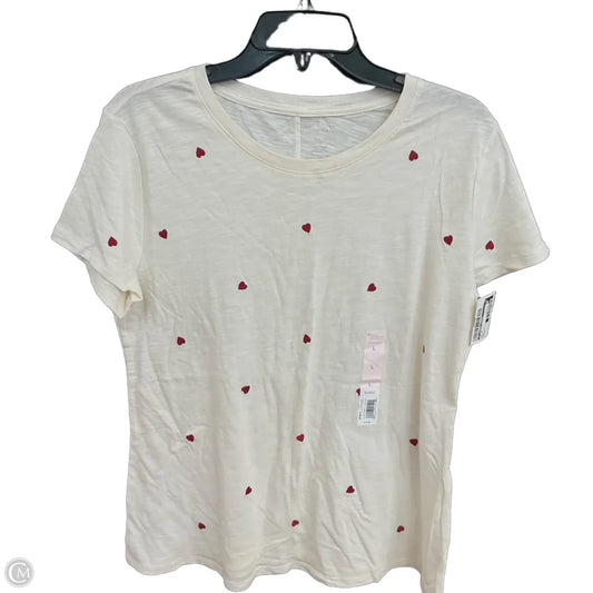 Top Short Sleeve By Lc Lauren Conrad In White, Size: L