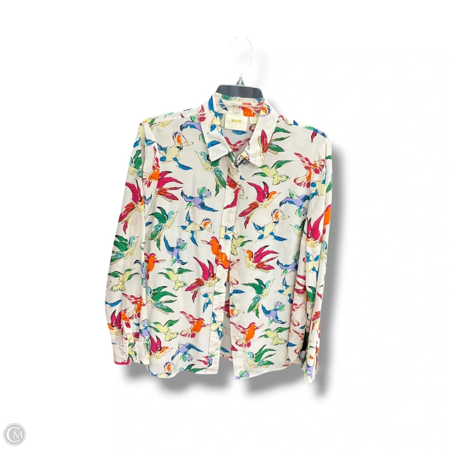 Blouse Long Sleeve By Maeve In White, Size: M