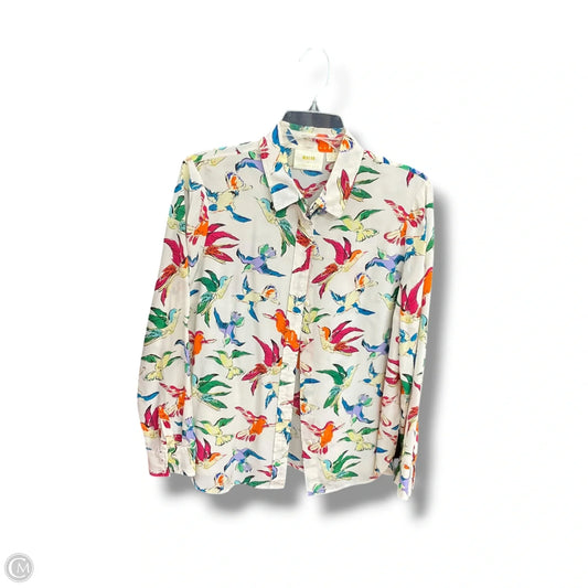 Blouse Long Sleeve By Maeve In White, Size: M