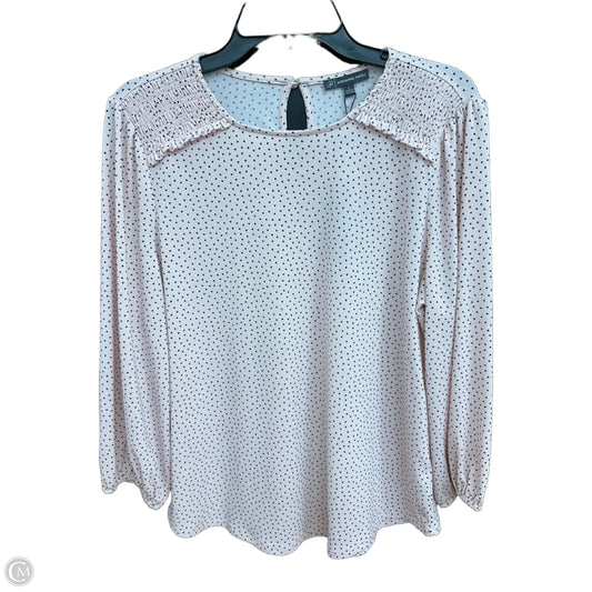 Top Long Sleeve By Adrianna Papell In Pink, Size: Lp