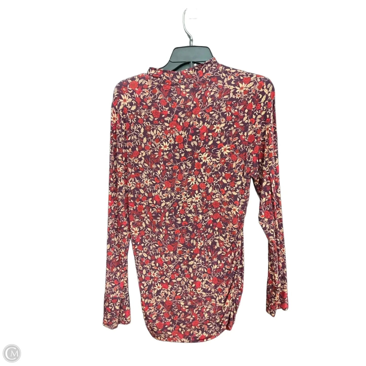 Top Long Sleeve By Farm Rio In Floral Print, Size: L