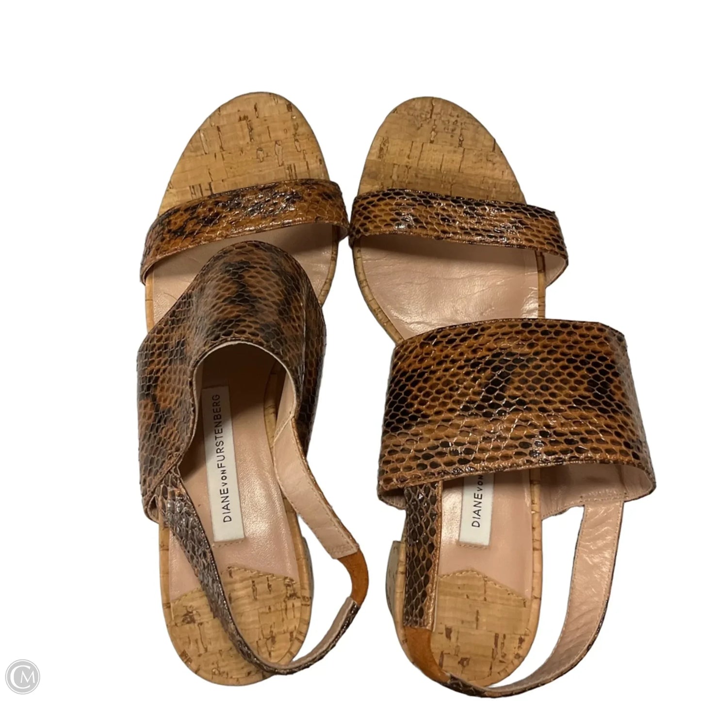 Sandals Designer By Diane Von Furstenberg In Animal Print, Size: 6