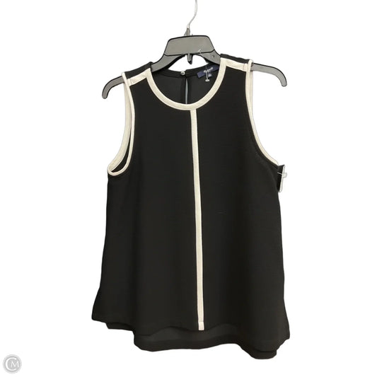 Top Sleeveless By Madewell In Black & White, Size: S