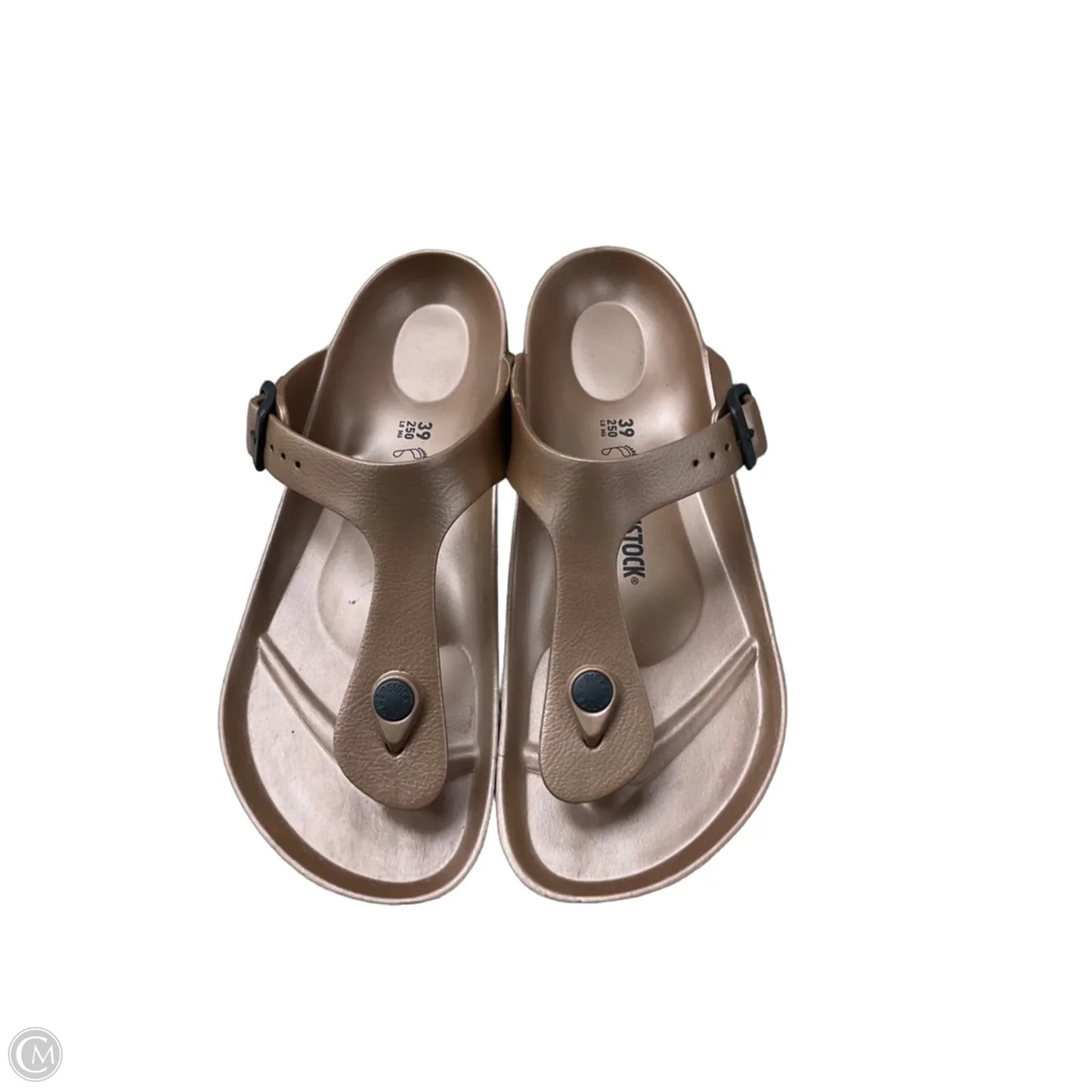 Sandals Flip Flops By Birkenstock In Bronze, Size: 8
