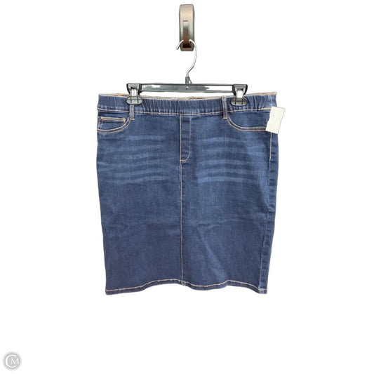 Skirt Midi By J. Jill In Blue Denim, Size: 10