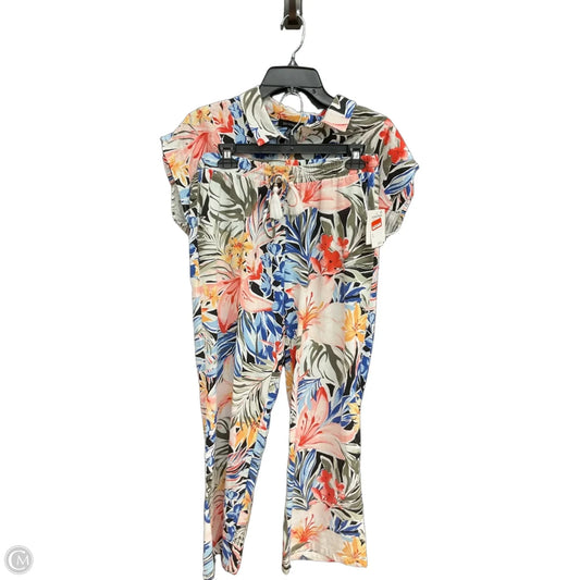 Pants Set 2pc By Ellen Tracy In Floral Print, Size: M