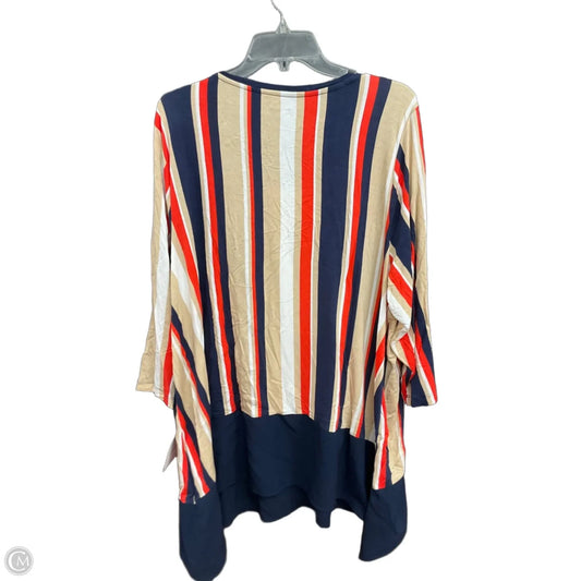Top 3/4 Sleeve By Croft And Barrow In Striped Pattern, Size: 3x