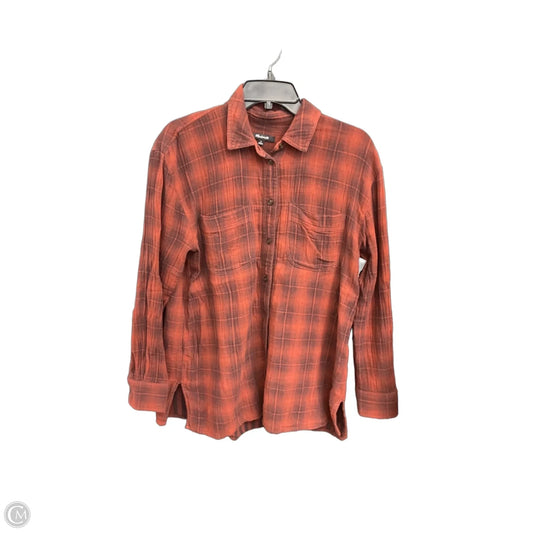 Blouse Long Sleeve By Madewell In Orange, Size: M