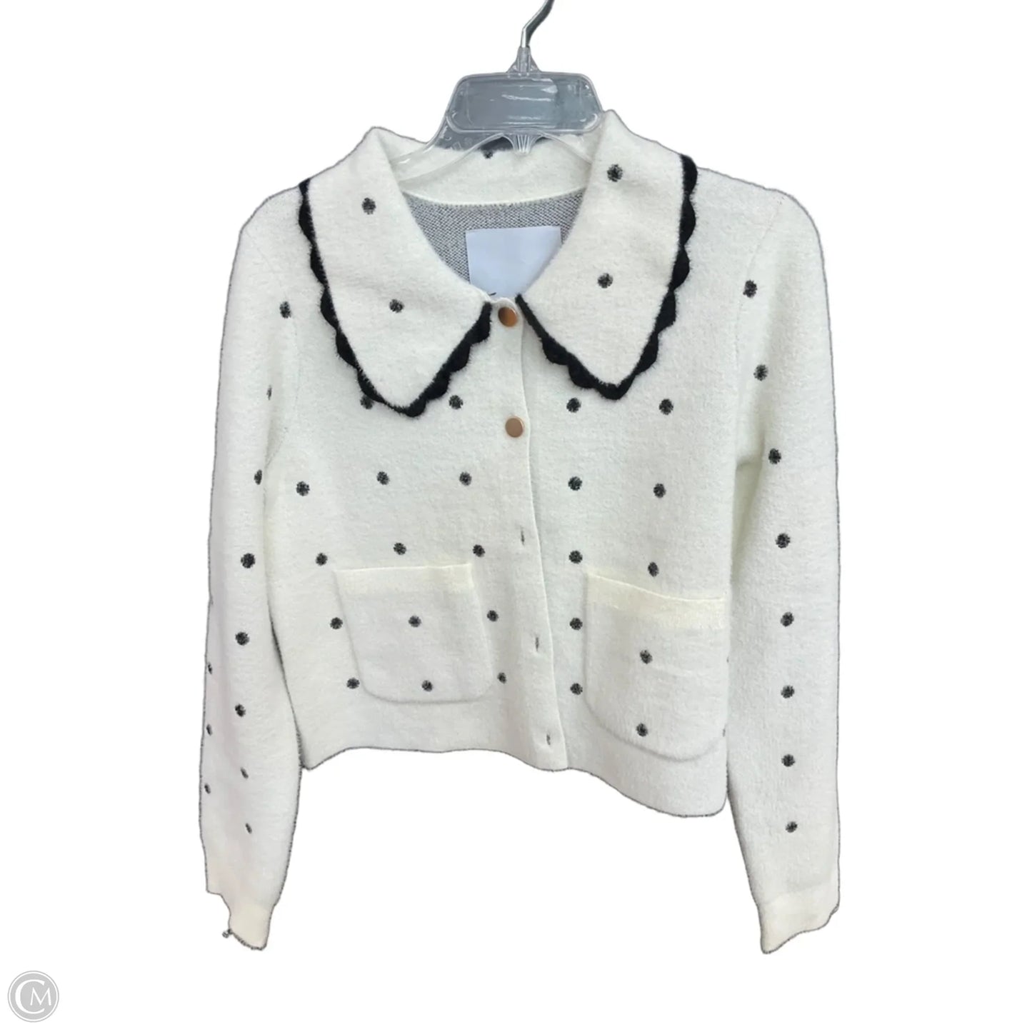 Cardigan By Anthropologie In Polkadot Pattern, Size: M