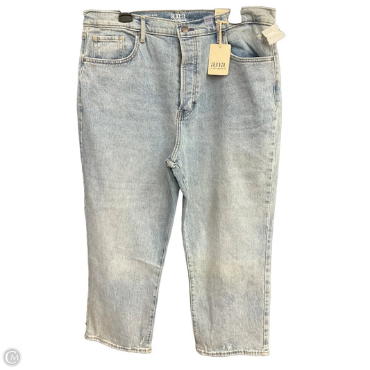 Jeans Straight By Ana In Blue Denim, Size: 16