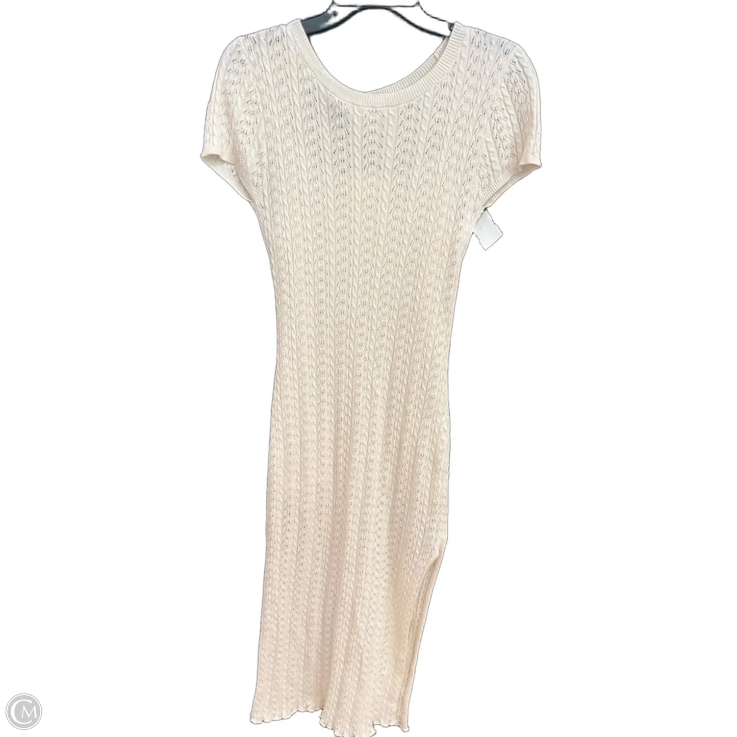 Dress Casual Midi By Cmc In Cream, Size: M