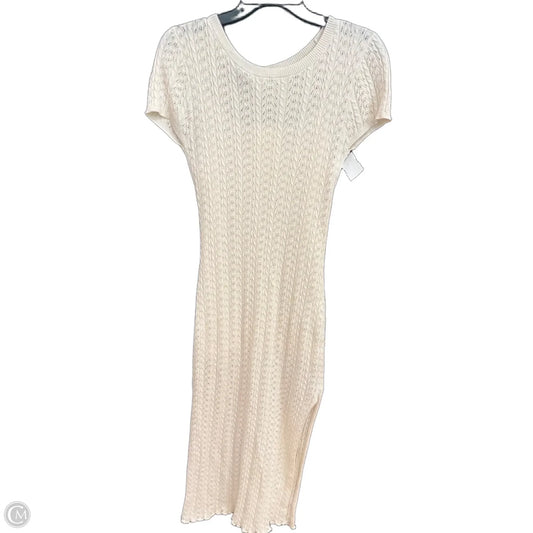 Dress Casual Midi By Cmc In Cream, Size: M