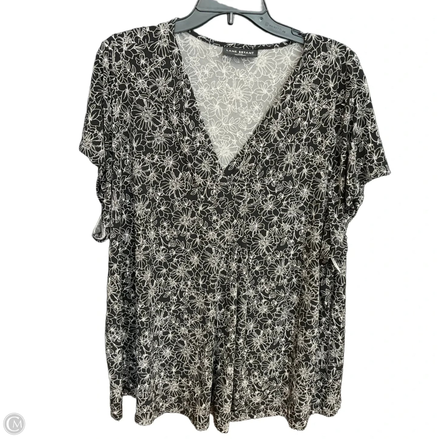 Top Short Sleeve By Lane Bryant In Black & White, Size: 4x