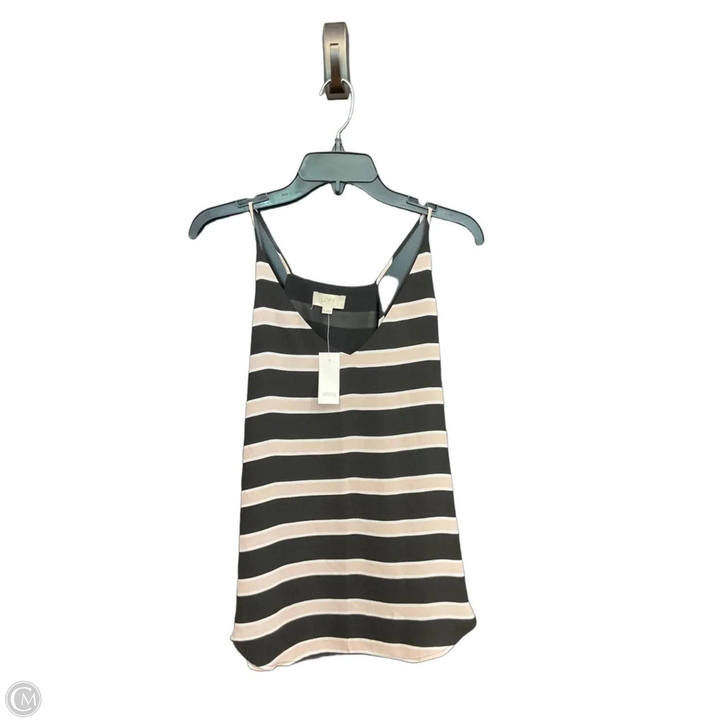 Top Sleeveless By Loft In Striped Pattern, Size: M