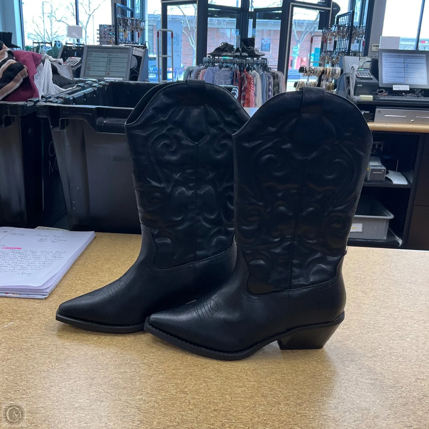 Boots Western By Just Fab In Black, Size: 9