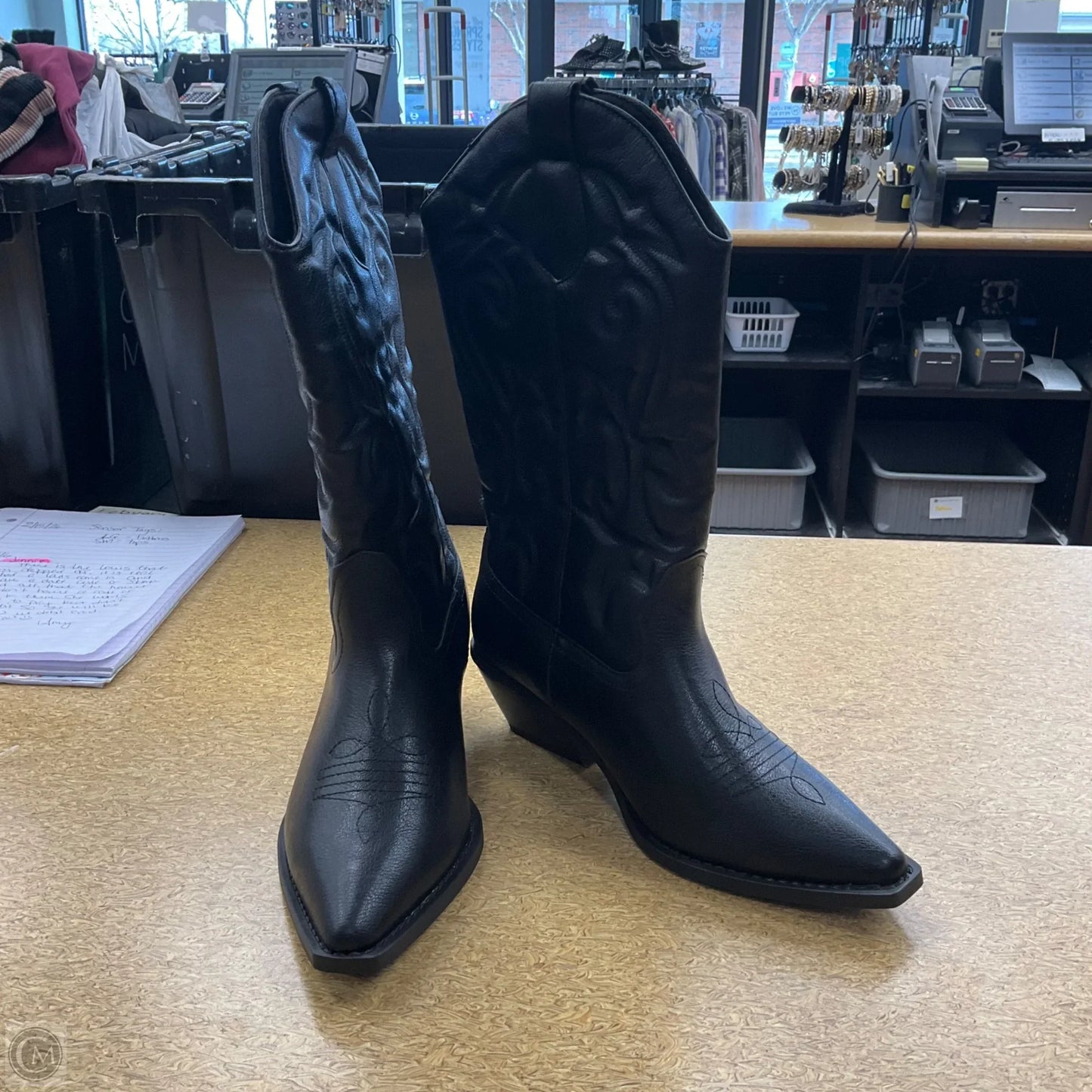 Boots Western By Just Fab In Black, Size: 9