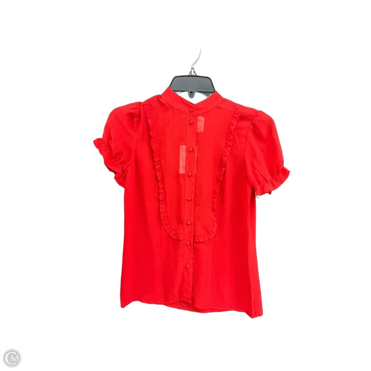 Top Short Sleeve By Banana Republic In Red, Size: Xs