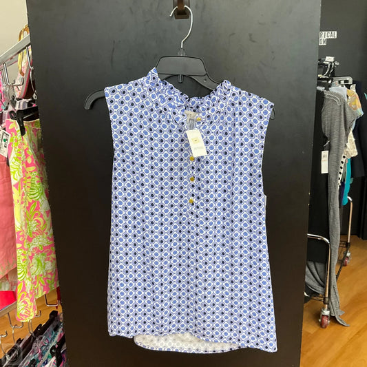 Top Sleeveless By Loft In Geometric Pattern, Size: M