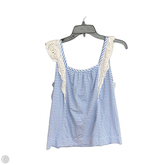 Top Sleeveless By Vineyard Vines In Blue & White, Size: S