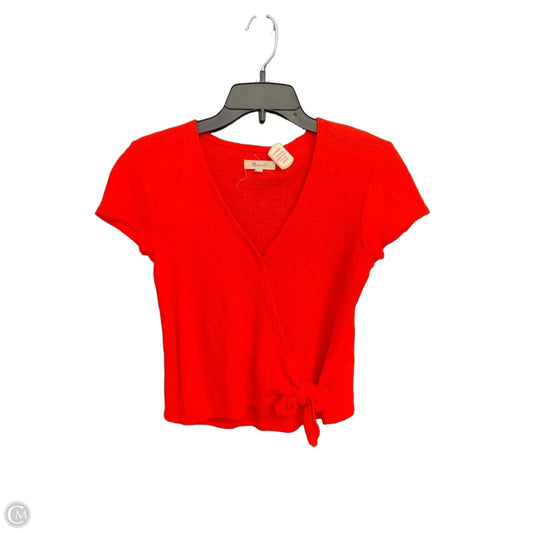 Top Short Sleeve By Madewell In Orange, Size: Xs