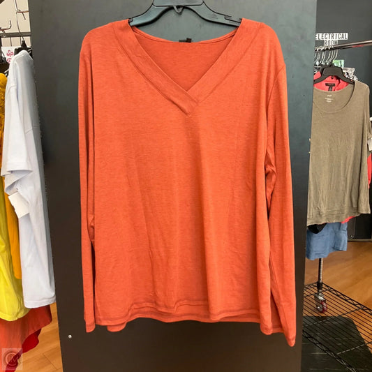Top Long Sleeve By Automet In Orange, Size: 2x