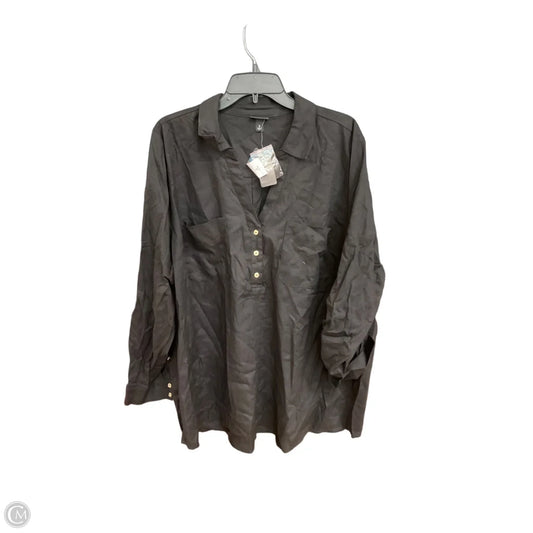 Blouse Long Sleeve By Torrid In Black, Size: 3x