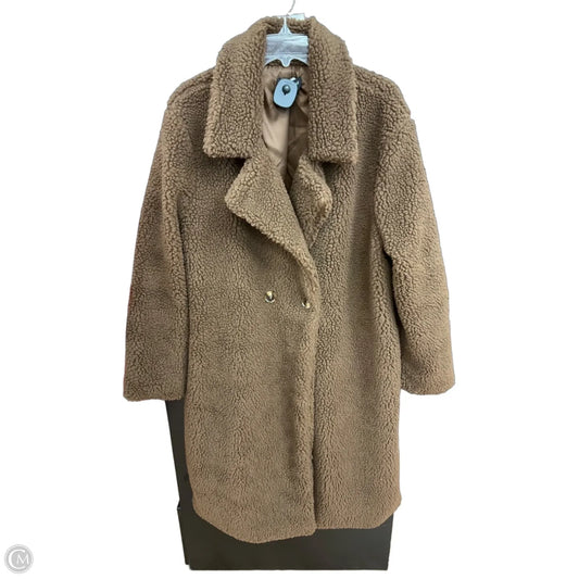 Coat Faux Fur & Sherpa By Clothes Mentor In Brown, Size: Xl