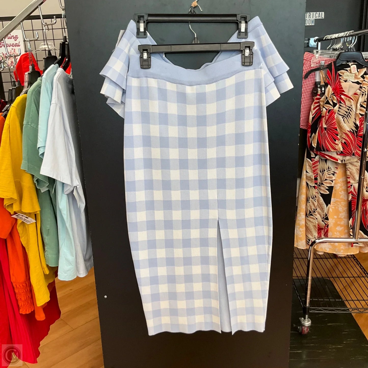 Skirt Set 2pc By Gianni Bini In Plaid Pattern, Size: M