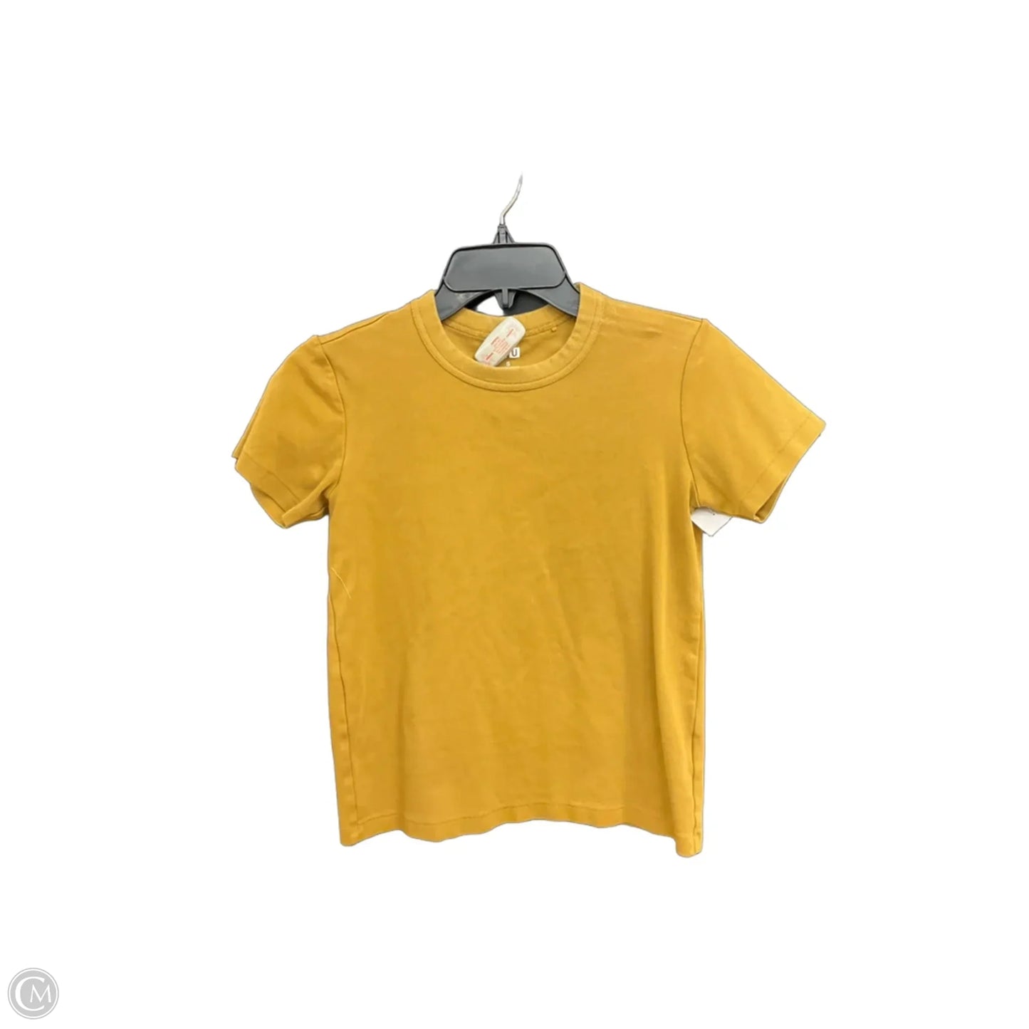 Top Short Sleeve Basic By Clothes Mentor In Yellow, Size: S