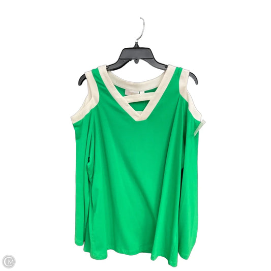 Top Long Sleeve By Belle By Kim Gravel In Green, Size: 1x