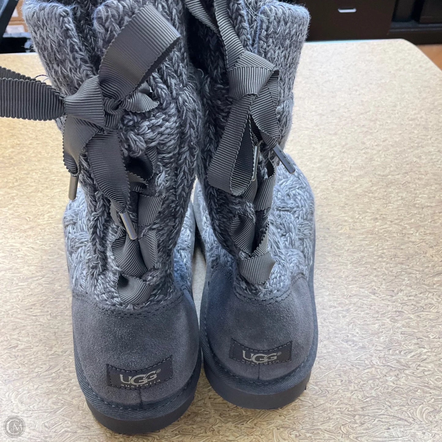 Boots Designer By Ugg In Grey, Size: 8