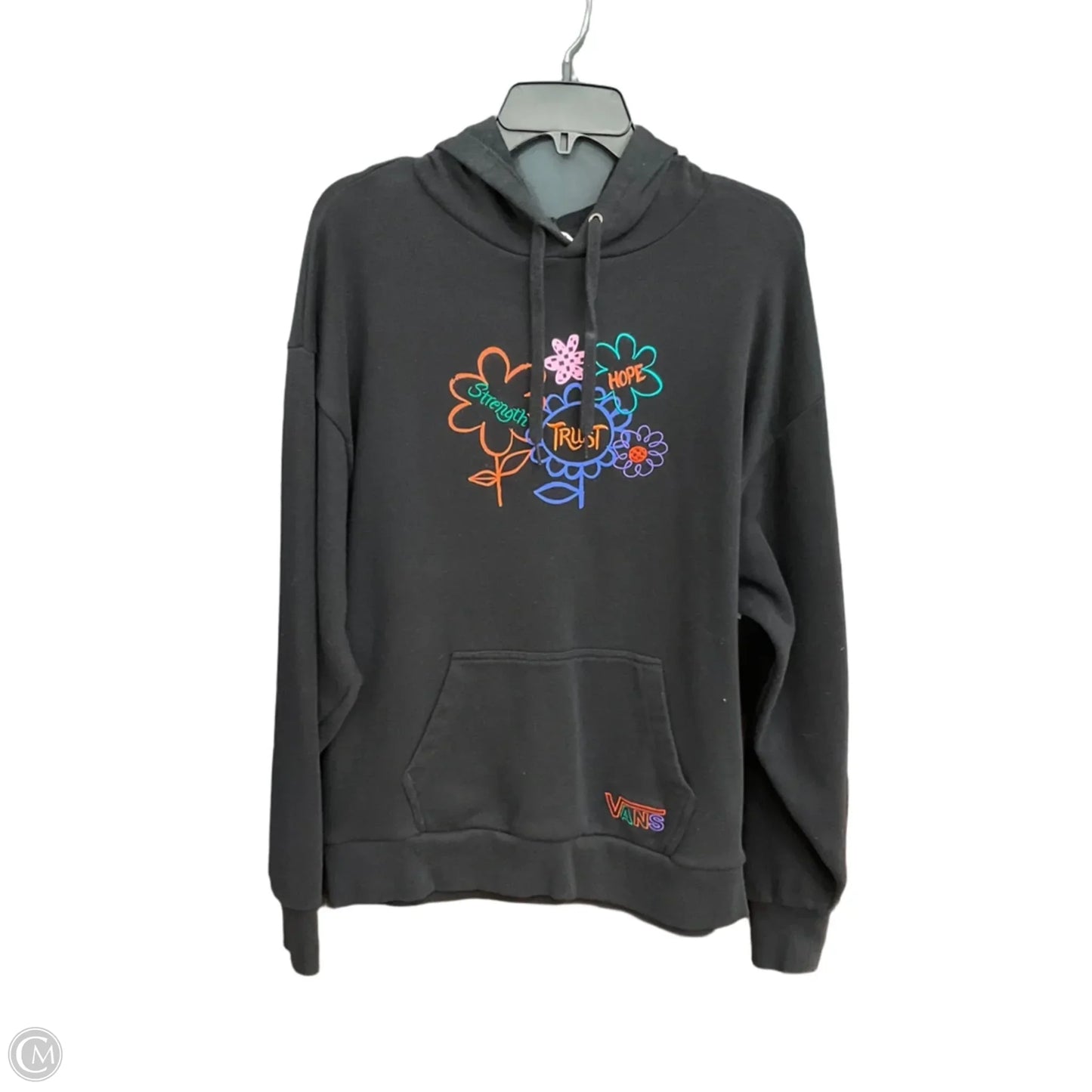 Athletic Sweatshirt Hoodie By Vans In Black, Size: Xs