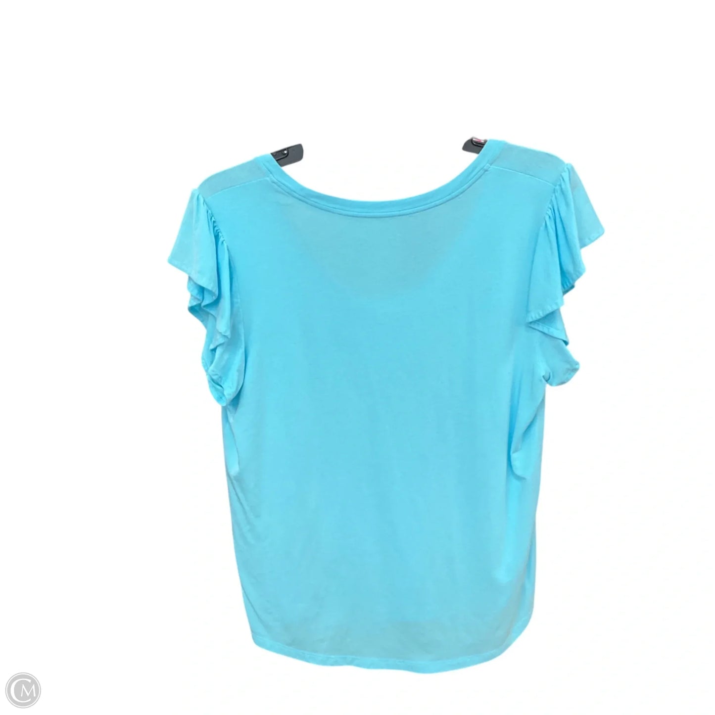 Top Short Sleeve Designer By Lilly Pulitzer In Blue, Size: L